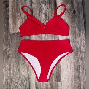 Vibrant Red Bikini Set